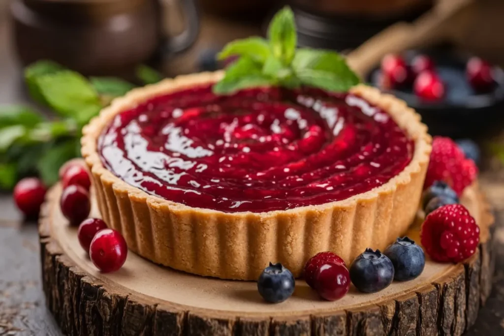 Cranberry Curd Tart