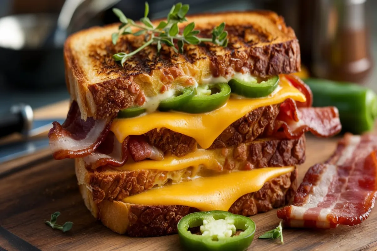 Jalapeño Popper Grilled Cheese with Bacon