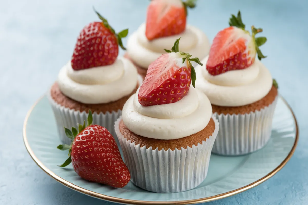 Strawberries and Cream Cupcakes recipe